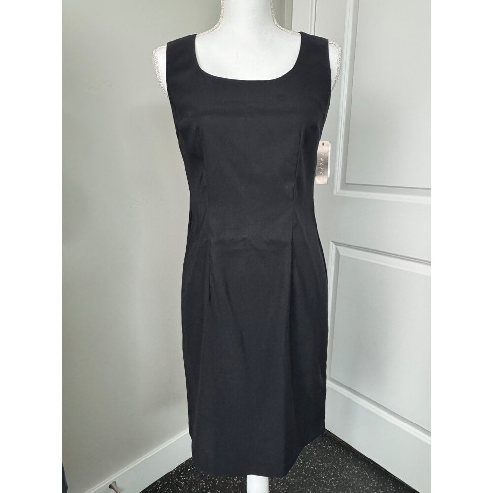 AGB Petite 2-Piece Black Sheath Dress With Vibrant Abstract Print Bolero Jacket - Picture 7 of 16